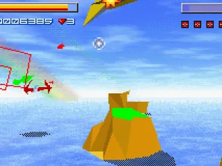 The little ball below the players craft can be used a missile