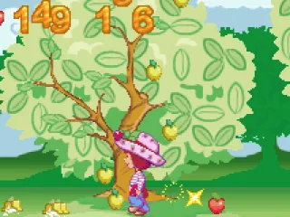 Collecting golden apples.