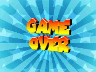 A very simple Game Over screen.