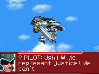 The enemy pilot before the impact