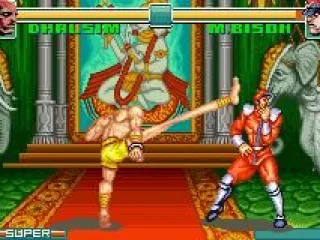 Dhalsim kicks M.Bison