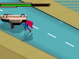 Throwing a car in a tribute to Action Comics #1