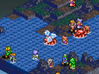 Attacking an octopus with an Ice Javelin spell