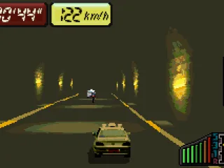 Driving through a tunnel