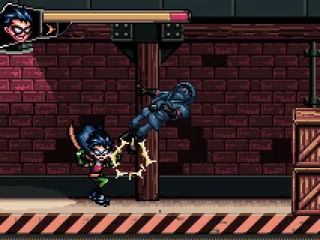 Taking out a guard as Robin