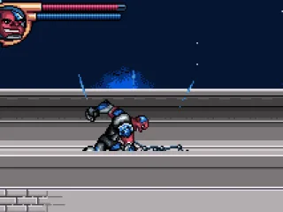 Cyborg's ground slam is useful against small enemies