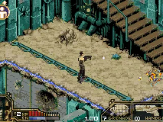 Shooting through some future ruins.