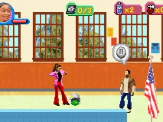 Hit garbage cans and you'll lose health!