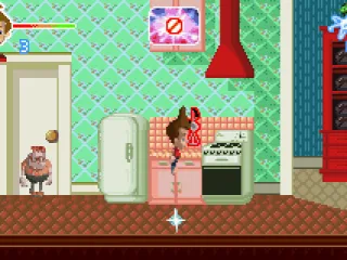 Jumping to get higher up and gather what I need.