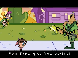 Jorgen Von Strangle is angry, because Cosmo and Wand lost