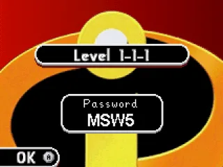 The level screens also display the password.