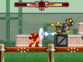 Fighting the first enemies