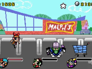 Mojo Jojo finds the shopping trolley more interesting than us?