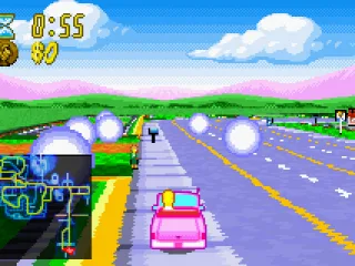 The spinning orbs indicate a fare that needs picking up