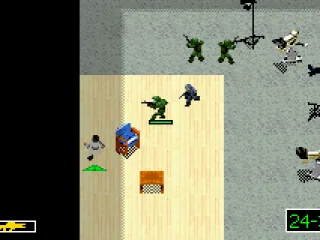 A hostage is on the stage