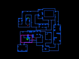 If you have the heartbeat sensor enemies show up as red dots on the map