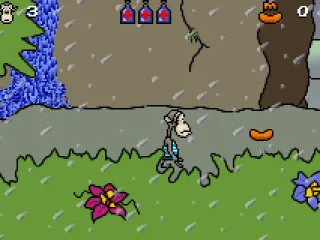 Playing as Darwin and collecting cheese munchies.