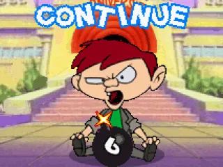 If you don't solve the puzzle in the right number of turns, you get this continue screen