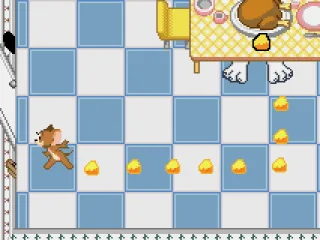 The game begins! Just follow the cheeses and see what happens