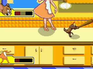 Trying to scare off the scared lady who throws dishes at you