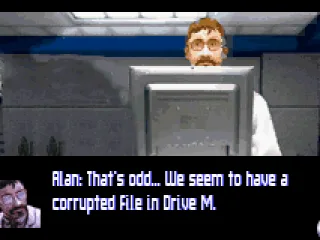 Alan Badley activates TRON to halt a hacker