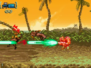 Defeating enemies with heavy ammo.