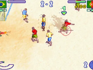 There are several special effects, such as a ball trail or sand kicking up