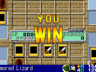 Once your opponent's Life Points are reduced to 0, you win!