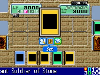 Choose the card to play and then select how to play it (set or summon)