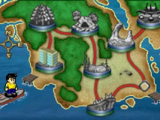 The different areas where fights take place