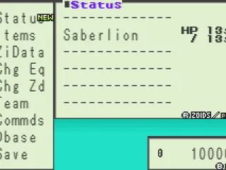 Inventory and status menu
