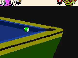 Ball about to go in pocket