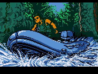 Zooming along some jungle stream.