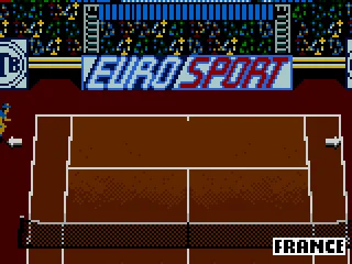 Looking over the French court.