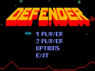 Defender title screen.