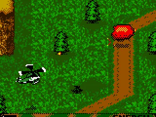 Explosion after defeating a tank.