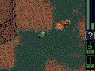 Vikki on a bike shooting an enemy jeep