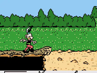 Careful on that log.