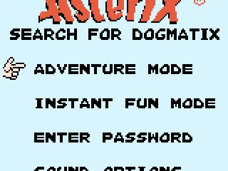 Main menu