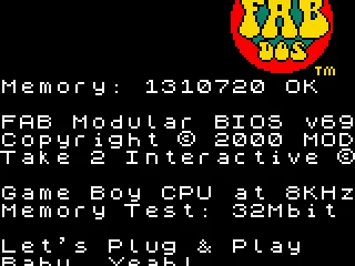 When you load the game you get a mock dos window with cheesy text