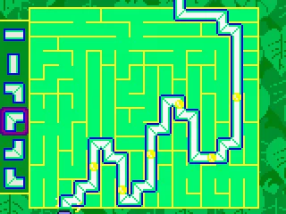 You must follow the pipes through the labyrinth to make the perfume drop fill the bottle at end.