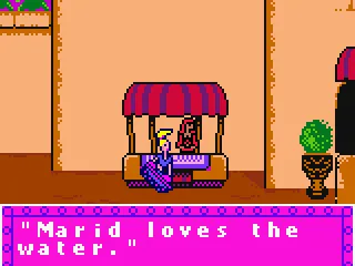 Barbie talks with the people.