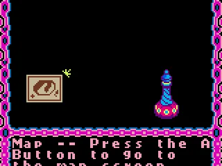 Inventory screen: here you can see the collected treasures.