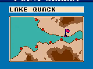 Area: Lake quack. Now let's select the point.
