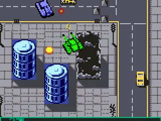 Demolish buildings to make a path for yourself