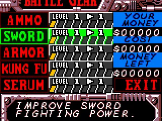 Here are Blade's weapons