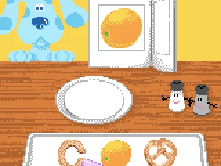 Pair up the picture in the book with the item at the bottom of the screen.