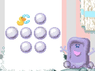 Playing a memory game with Slippery Soap.