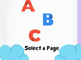 Selecting a page to collect clues and play games.