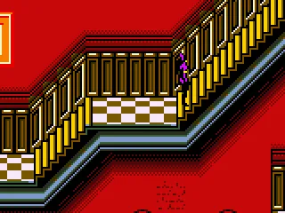 Catwoman goes upstairs.